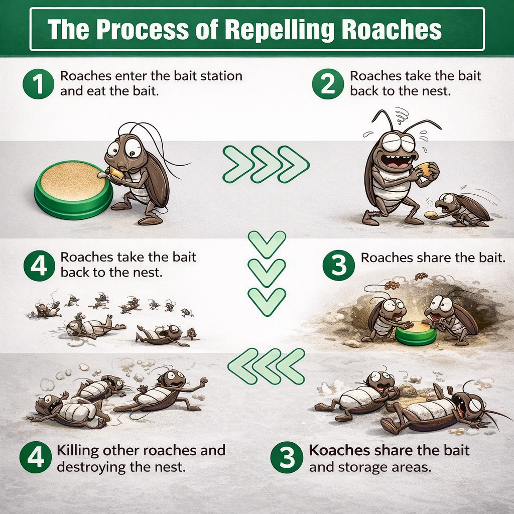 Cockroach Repellent Gel Tablets – Powerful Roach Control (Pack of 2)