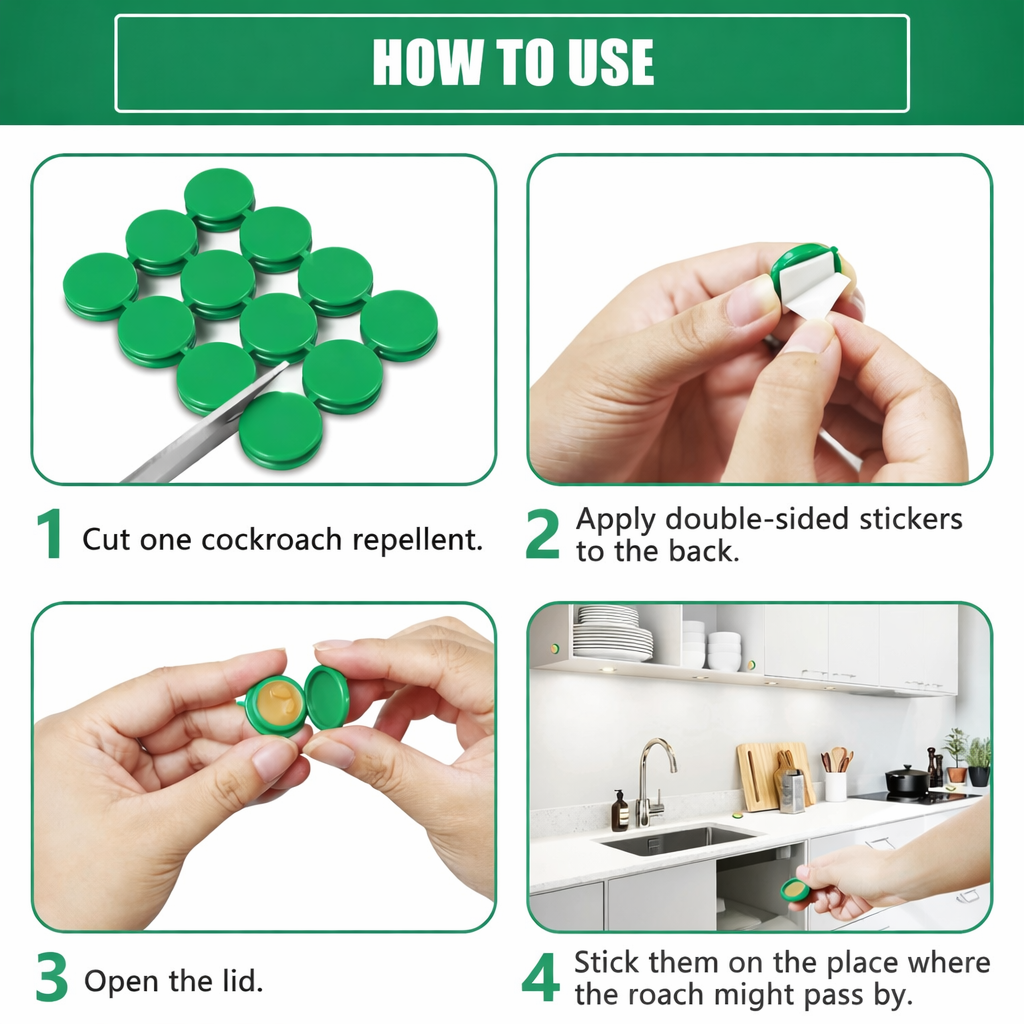 Cockroach Repellent Gel Tablets – Powerful Roach Control (Pack of 2)