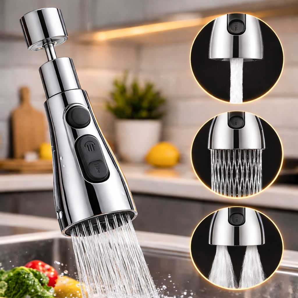 Sink Kitchen Faucet for Kitchen, 3 Flow Modes, 360 Rotating Sink Cock